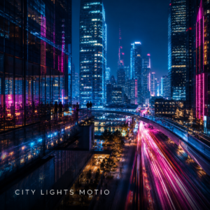 City Lights Motion — illustration de pochette musicale libre de droits par Sound Highway